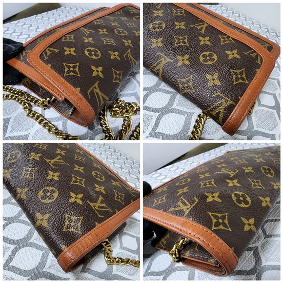 LOUIS VUITTON Monogram Dame Clutch Bag Brown - Picture 12 of 13